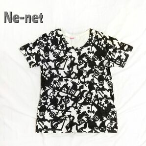 【Ne-net ネネット】可愛いおばけ柄Tシャツ ハロウィン柄 白T