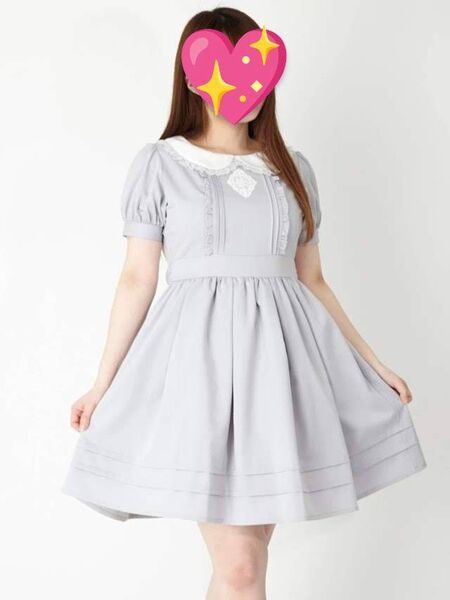 Ank Rouge モチーフレースピンタックパフOP