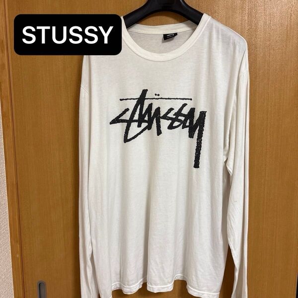 STUSSY MENSホワイトロンT L