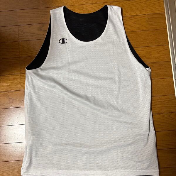 Champion リバーシブル タンクトップ ホワイト/ブラック(XL)
