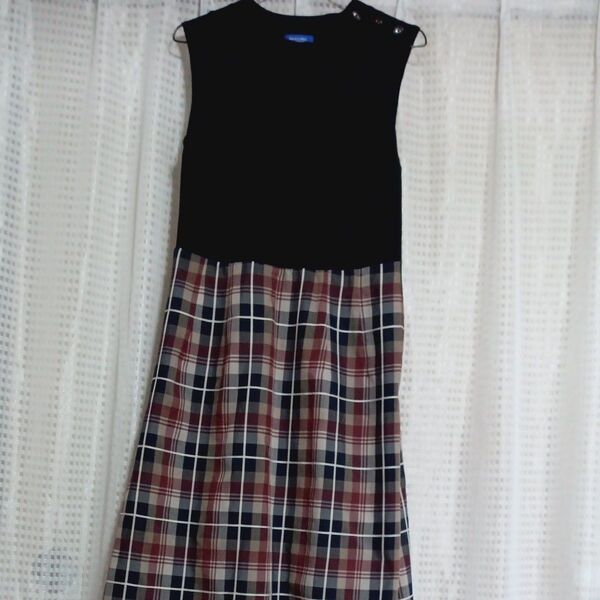 BURBERRY BLUElabel ブルーレーベル ノバチェック柄ワンピース ノースリワンピ 40サイズ