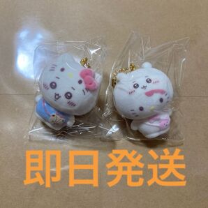 即日発送! ちいかわ ハローキティ コラボ フロッキー マスコット シークレット ランダム キーホルダー サンリオ kitty