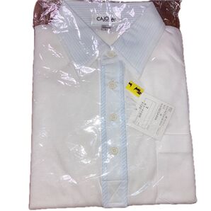 CAJOIA メンズ 長袖ポロシャツ ホワイト Lサイズ 新品未使用