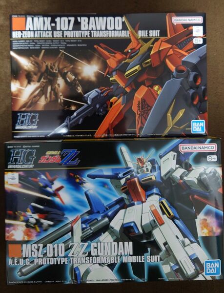 HG 機動戦士ガンダムZZ ZZガンダム、AMX-107 バウ 2箱セット