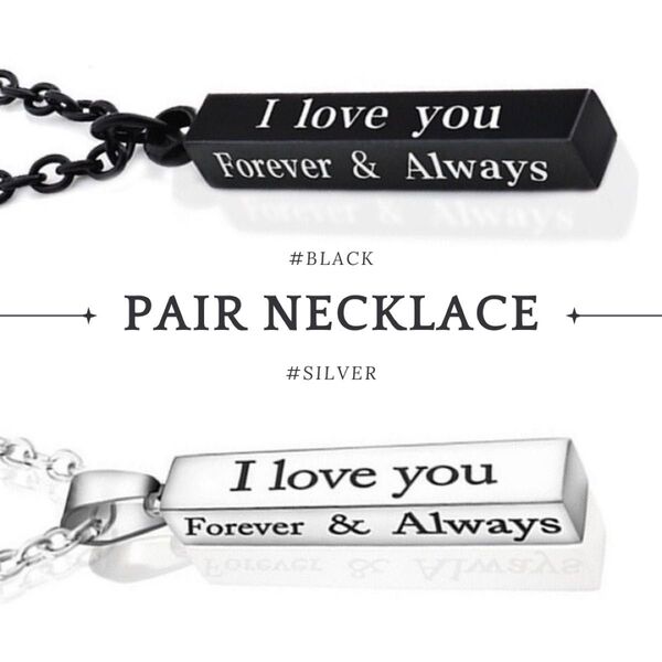 《ギフトBOX付き》ペアネックレス レディース メンズ お揃い シンプル 縦長 プレゼント 女性 男性 アクセサリー ネックレス