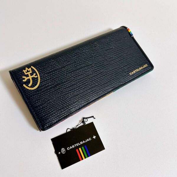 CASTELBAJAC カステルバジャック Rainbow レインボー 長財布 本革 ネイビー