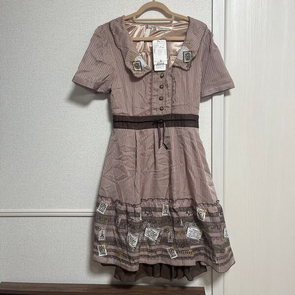 axes femme 半袖ひざ丈ワンピース M ピンク