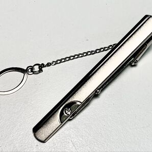 シンプル ネクタイピン 新品 未使用 チェーン付き 10