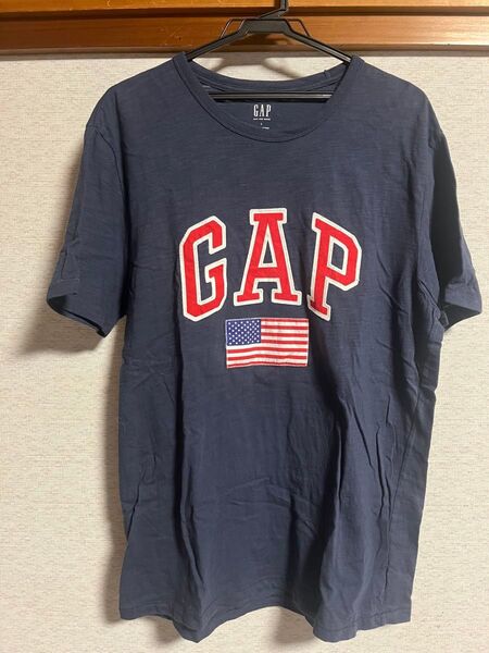 GAP Tシャツ サイズL ネイビー アメリカ国旗 USA 半袖Tシャツ