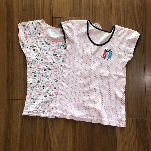 肌着 女の子 インナー 半袖 キッズ アンダーシャツ 半袖肌着 2枚 130センチ