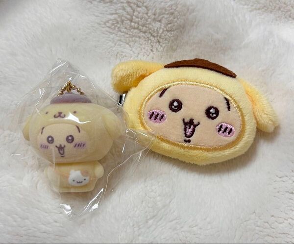 ちいかわ サンリオ うさぎ ポムポムプリン シークレットフロッキーマスコット ヘアクリップ