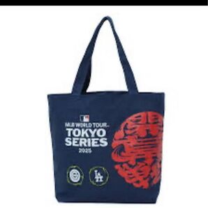 MLB 東京シリーズ 開幕戦ドジャース カブス キャンバストートバッグ ネイビー
