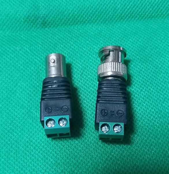 【オスメス セット】BNC コネクタ アダプタ バラン 裸線接続変換用に 端子プラグ