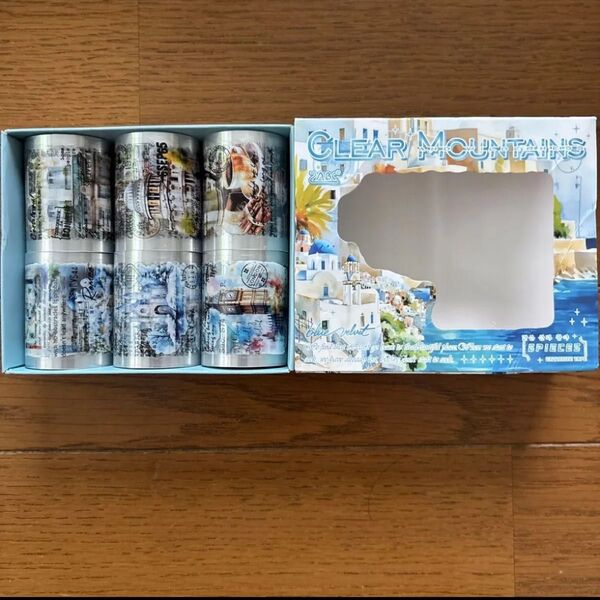 未使用 ヨーロッパとアメリカ旅行6巻セット PET 防水 DIY クラフト シール 海外 コラージュ ステッカー