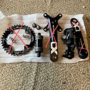 自転車、マウンテンバイク下回りパーツクランクセット