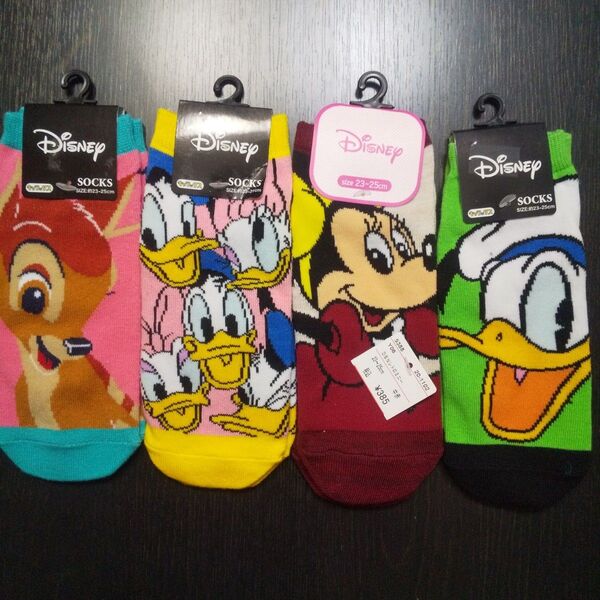 新品Disney ソックス4足セット