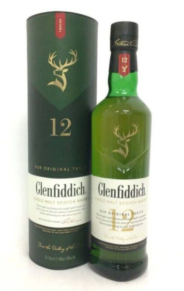 【未開栓】Glenfiddich グレンフィディック12年 シングルモルト ウイスキー 箱付