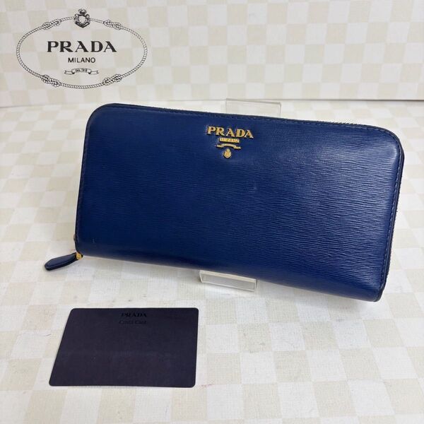 極美品 PRADA プラダ 長財布 ラウンドファスナー S08