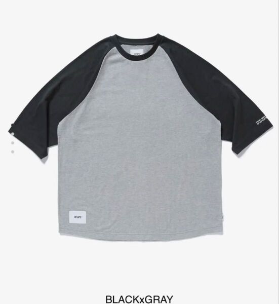 WTAPS IAN RAGLAN COTTON ラグランシャツ ブラックグレーL