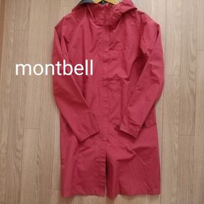 モンベル Montbell ランブラーレインコート 赤 レッド L レディース