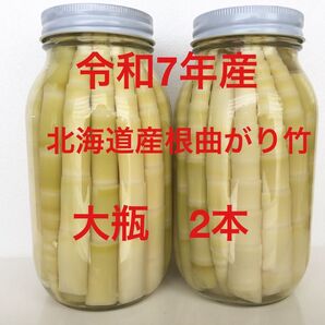令和7年産 朝採り北海道産根曲がり竹 大瓶2本