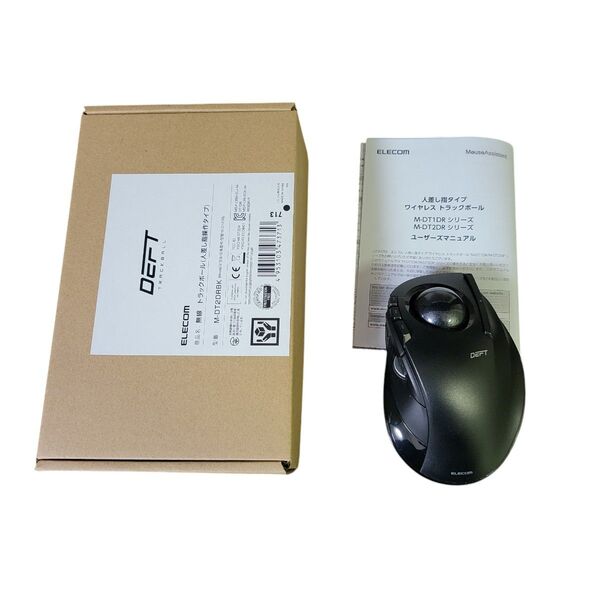 エレコム マウス ワイヤレス トラックボール 人差指用 8ボタン DEFT ブラック