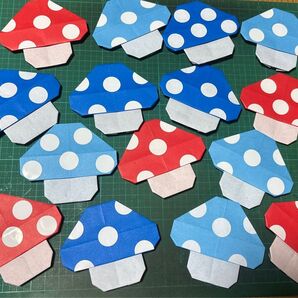 折り紙キノコ 15個 ハンドメイド 秋