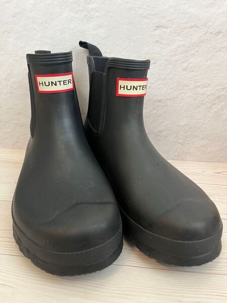 HUNTER レインブーツ ブラック ショート サイドゴア