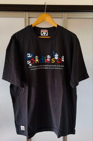 【パンディエスタ PANDIESTA 】Tシャツ 半袖 パンダ リサーチパンダ 和柄 554351 X XLダークグレー在庫なし
