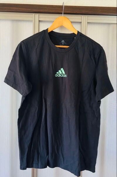 ☆adidas☆ プリントロゴ 半袖Tシャツ ブラック XXL