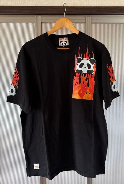 ファイヤーパターン半袖Tシャツ 【PANDIESTA JAPAN 】554353 パンディエスタジャパン X XL ブラック