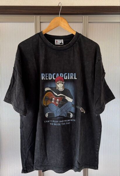 ◆完売品◆【Red Cap Girl】スノーウォッシュ ヴィンテージ加工イラスト ルーズサイズ Tシャツ L size