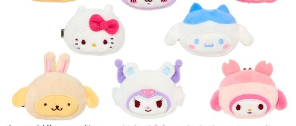 ちいかわ サンリオキャラクターズ ヘアクリップ キティ マイメロ シナモン シナモロール ポムポムプリン クロミ