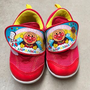 アンパンマン 赤 キッズ シューズ 靴 15センチ