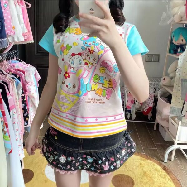 新品 メゾピアノ Tシャツ y2k 平成