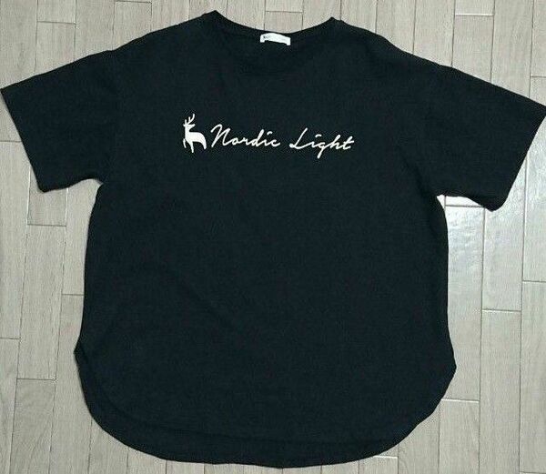 Nordic Light Tシャツ 半袖Tシャツ トップス 黒 カットソー クルーネック Tシャツ