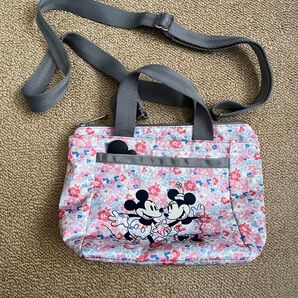 レスポートサック LeSportsac ディズニー 花柄 ショルダーバッグ 2way ミッキー ミニー