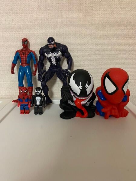 スパイダーマン ヴェノム ソフビ フィギュア まとめ売り