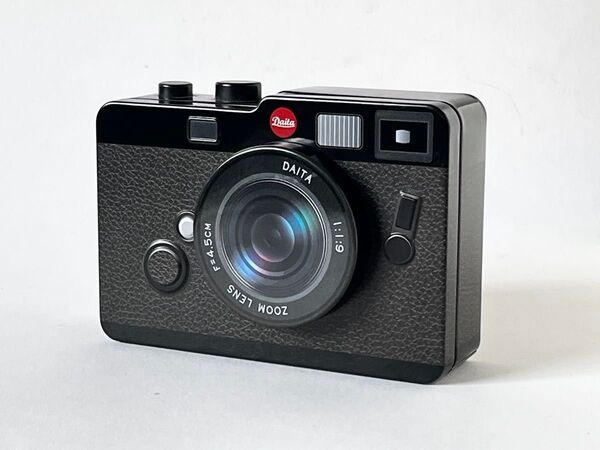 Daitacamera ライカ風 カメラ型 空き缶 ブラック 小物入れ トイカメラ