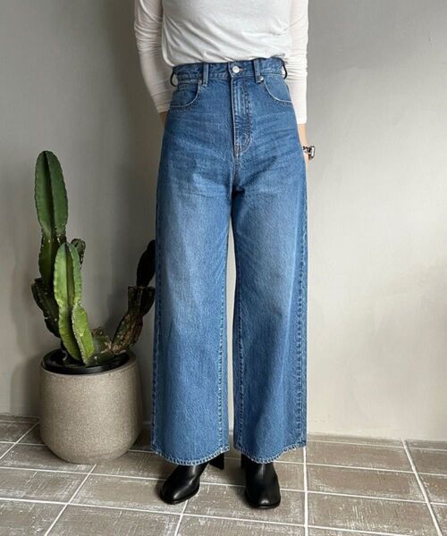 LOWRYS FARM CONEバギーデニムパンツ