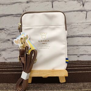 ★新品★ VASKA by moz シオン 縦型ショルダーポシェット ホワイト