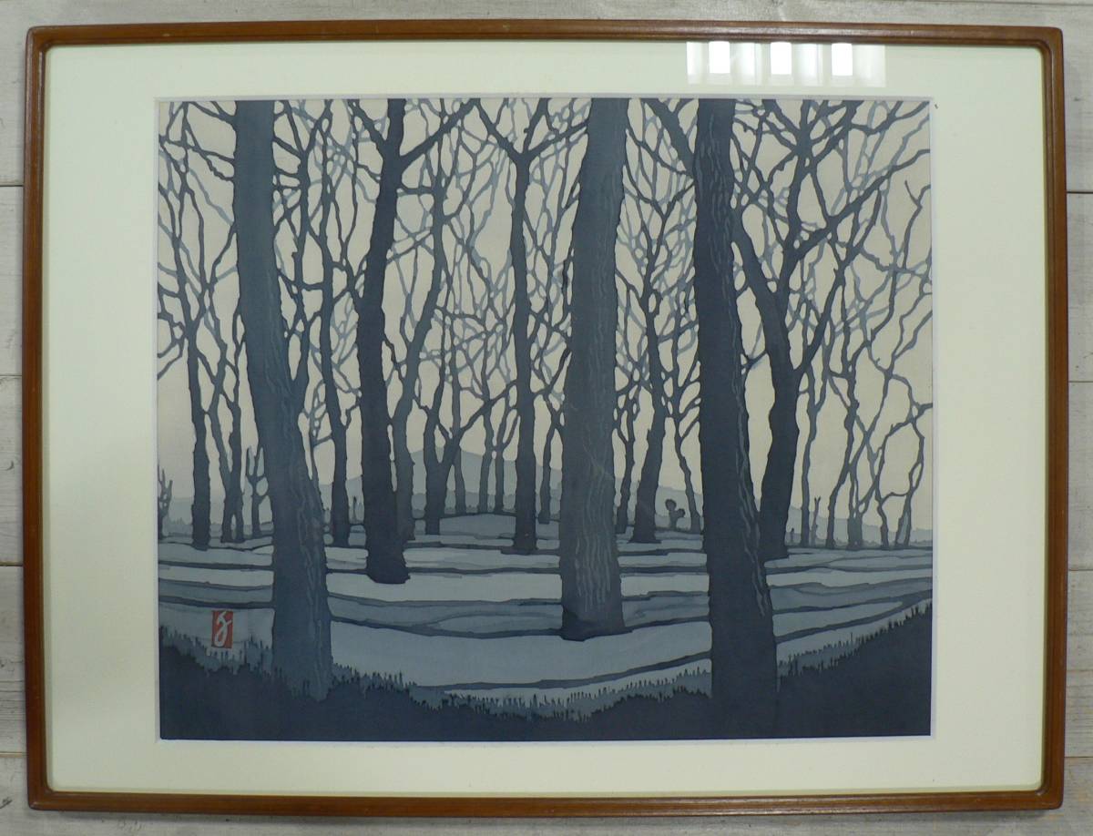 لوحة ★018Y لوحة مناظر طبيعية أشجار غابة وغابات لوحة قماشية الفنان غير معروف 74.8×56.8 سم (حجم الإطار) التفاصيل غير معروفة, تلوين, ألوان مائية, طبيعة, رسم مناظر طبيعية