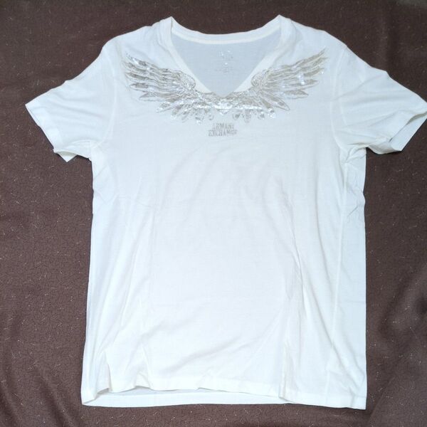 ARMANI EXCHANGE VネックTシャツ ホワイト メンズ