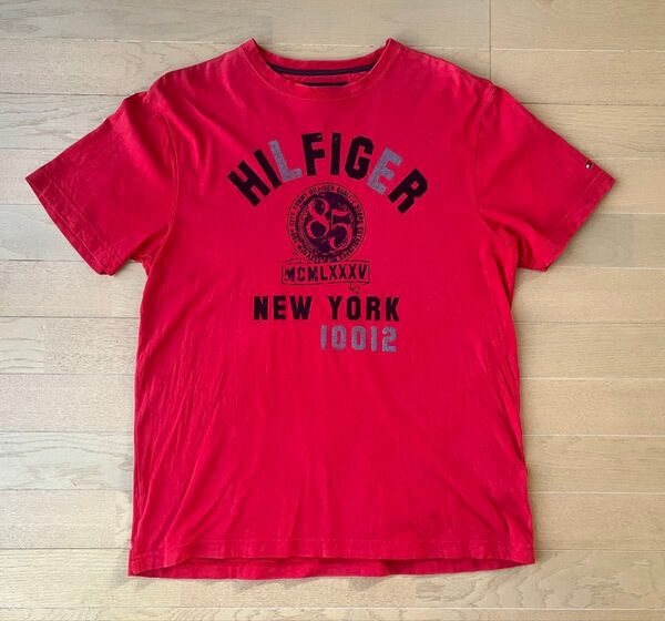 TOMMY HILFIGER トミーヒルフィガー Mサイズ 半袖 Tシャツ レッド