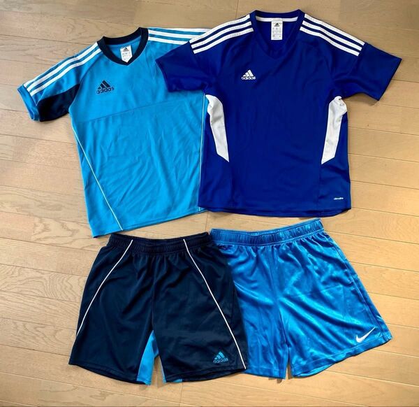 adidas NIKE 150 上下セット 4枚 150 サッカー スポーツウェア トップス パンツ