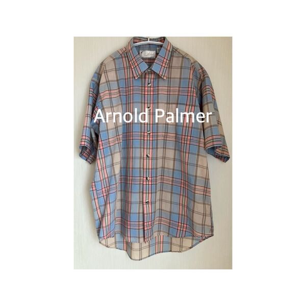 Arnold Palmer アーノルドパーマー 半袖シャツ メンズ Lサイズ チェック柄