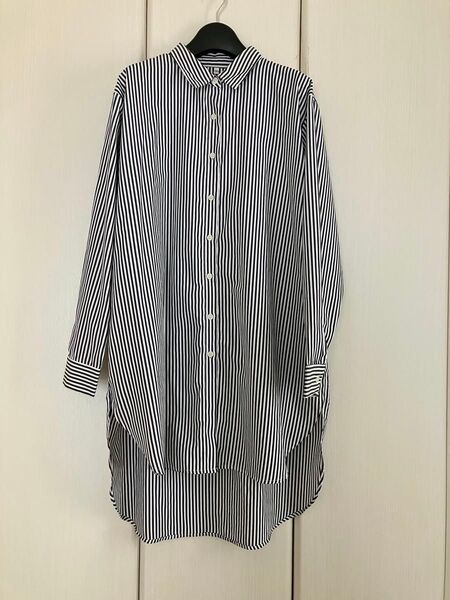 coca ストライプ シャツワンピース チュニック 長袖 M