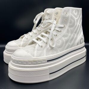 未使用★FENDI×MARC JACOBS フェンディ マークジェイコブス 厚底 ハイカット スニーカー キャンバス 7