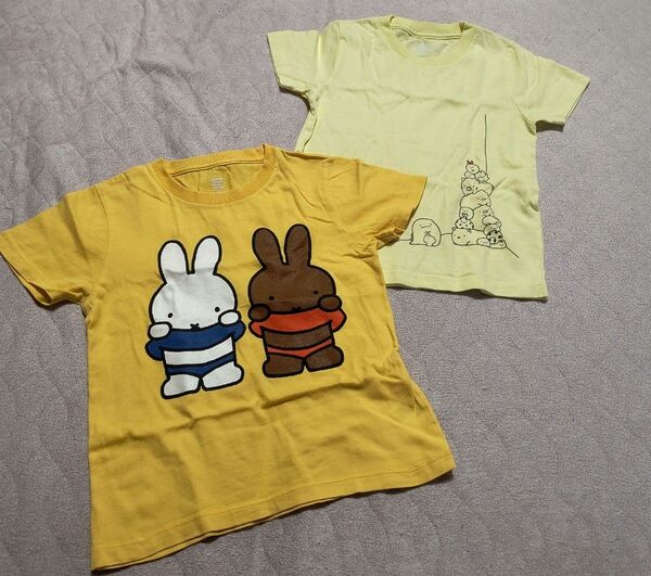 ◎ グラニフ 半袖Tシャツ 120×2点 ◎ミッフィー すみっコぐらし 黄色