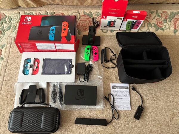 Nintendo Switch バッテリー強化版 新モデル 追加ジョイコン他、周辺機器等多数セット
